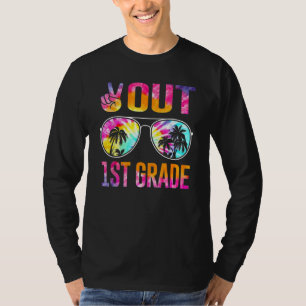 Peace Out 1st Grade Tie Dye Graduation Last Day Of T-Shirt