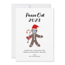 Peace Out 2022 Funny Saying Christmas Gingerbread 