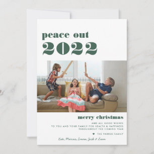 Peace Out 2023 Merry Christmas Holiday Photo