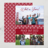 Peace Out 2023 What A Year 3 Photo Collage - Red