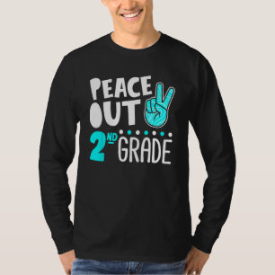 Peace Out 2nd Grade Graduation Last Day School Boy T-Shirt
