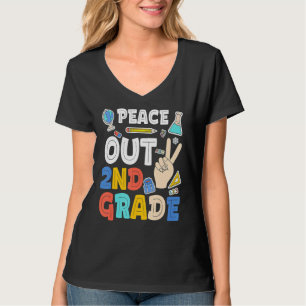 Peace Out 2nd Grade Second Grade Graduation T-Shirt