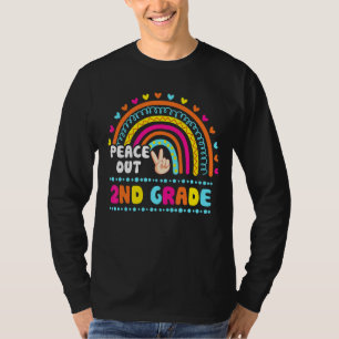 Peace Out 2nd Grade Teacher Last Day Of School Cut T-Shirt