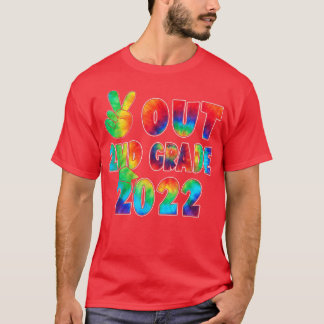 Peace Out 2nd Grade Tie Dye Last Day Of School Gra T-Shirt