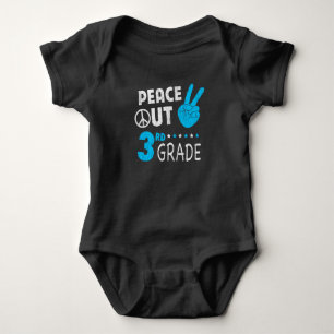 Peace Out 3rd Grade Back To School Student Gift Baby Bodysuit
