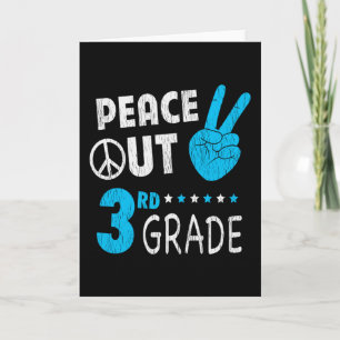Peace Out 3rd Grade Back To School Student Gift Card