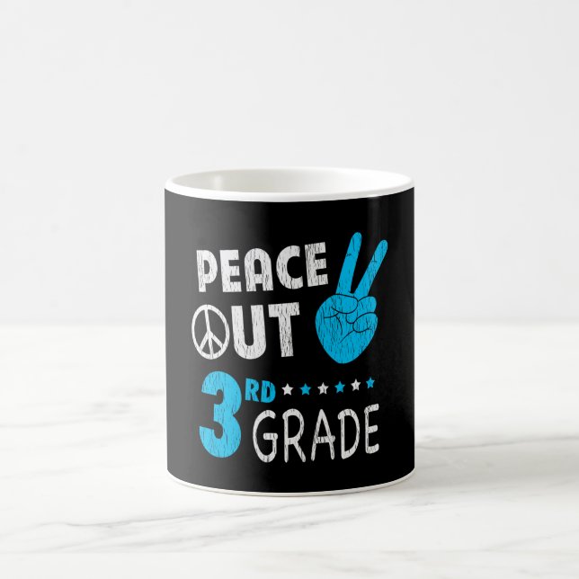 Peace Out 3rd Grade Back To School Student Gift Coffee Mug (Center)