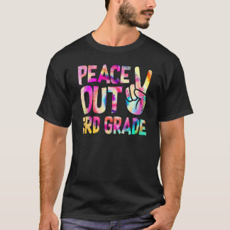 Peace Out 3rd Grade Happy Last Day Of School Tie D T-Shirt