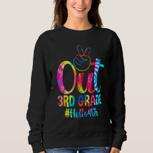 Peace Out 3rd Grade Hello 4th Grade Back To School Sweatshirt
