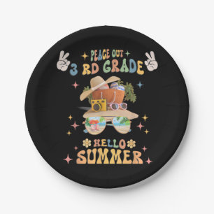 Peace out 3rd Grade Hello Summer Paper Plate