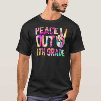 Peace Out 4th Grade Happy Last Day Of School Tie D T-Shirt
