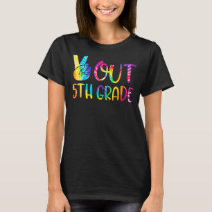 Peace Out 5th Grade Happy Last Day Of School Tie D T-Shirt