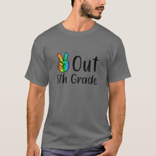 Peace Out 5Th Grade Tie Dye Graduation Class Of 20 T-Shirt
