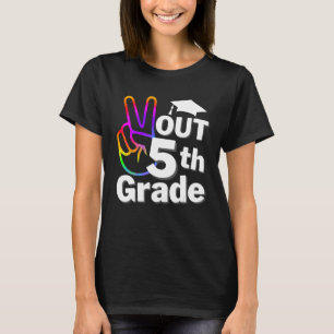 Peace Out 5th Grade Tie Dye Graduation Last Day Sc T-Shirt