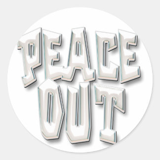 Peace Out_6 Classic Round Sticker