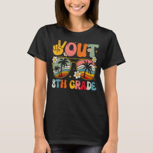 Peace Out 8th Grade Groovy Graduation Last Day Of  T-Shirt