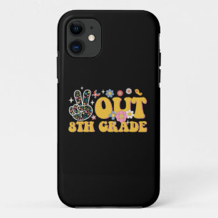 Peace Out 8th Grade Groovy Last Day Of School Case-Mate iPhone Case