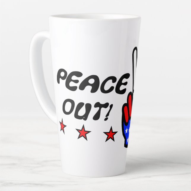Peace Out America!   Latte Mug (Left Angle)