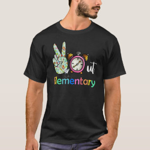 Peace Out Elementary Graduates Last Day Of School T-Shirt