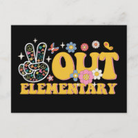 Peace Out Elementary Groovy Last Day Of School