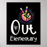 Peace Out Elementary Last Day of School Grad