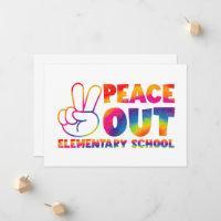Peace Out Elementary School Tie Dye Last Day