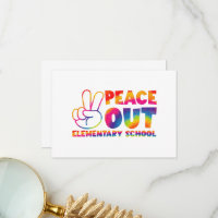 Peace Out Elementary School Tie Dye Last Day