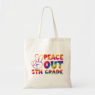 Peace Out Fifth Grade Tie Dye Last Day 5th Grade  Tote Bag