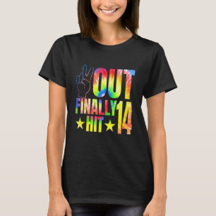 Peace Out Finally Hit 14 Year Old 14th Birthday Pa T-Shirt