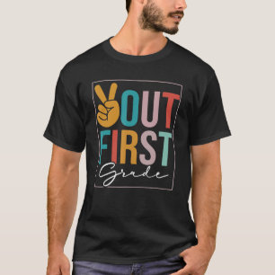 Peace Out First Grade Last Day Of School Graduate T-Shirt