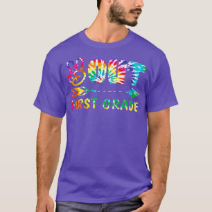 Peace out First Grade Tie Dye Design Matching Gift T-Shirt