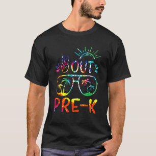 Peace Out First Pre K Happy Last Day Of School Tie T-Shirt