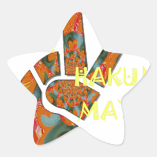 Peace Out: Hakuna Matata Vibes Sign Star Sticker