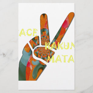 Peace Out: Hakuna Matata Vibes Sign Stationery