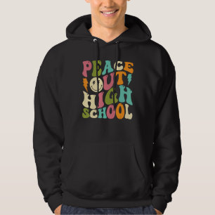 Peace Out High School Groovy Graduation Last Day o Hoodie