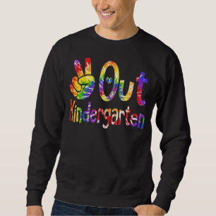 Peace Out Kindergarten Last Day Of School Graduat Sweatshirt