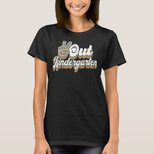 Peace Out Kindergarten Last Day Of School Kinderga T-Shirt