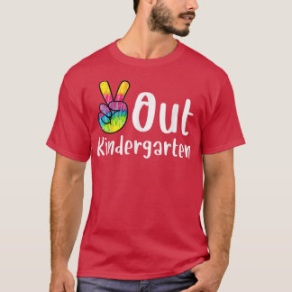 Peace Out Kindergarten Tie Dye Graduation Class Of T-Shirt