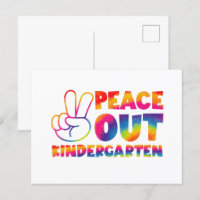 Peace Out Kindergarten Tie Dye Last Day Of School