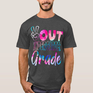 Peace Out Kindergarten Tie Dye T-Shirt