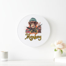 Peace Out Monkey Funny Retro Vintage Design