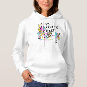 Peace Out Pre-K Class of 2022 Grad Graduation Gift Hoodie