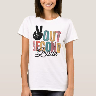 Peace Out Second Grade Last Day Of School 2022 Gra T-Shirt