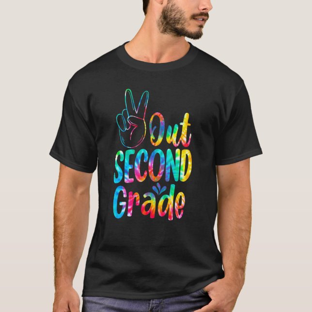 Peace Out Second Grade  Last Day Of School 2nd Gra T-Shirt (Front)