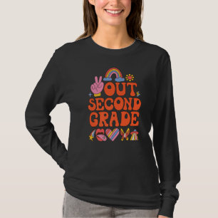 Peace Out Second Grade Last Day Of School Kids Tea T-Shirt