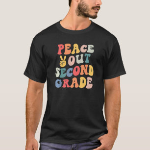 Peace Out Second Grade Retro Vintage 2nd Grade Tea T-Shirt