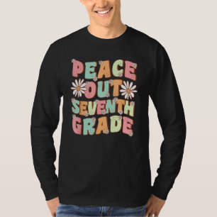 Peace Out Seventh Grade Daisy Groovy 1 T-Shirt