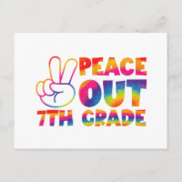 Peace Out Seventh Grade Tie Dye Last Day 7th Grade