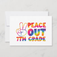 Peace Out Seventh Grade Tie Dye Last Day 7th Grade