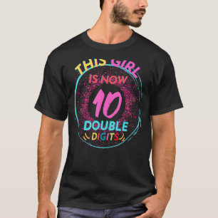 Peace Out Single Digits Im 10 Tie Dye Birthday Kid T-Shirt